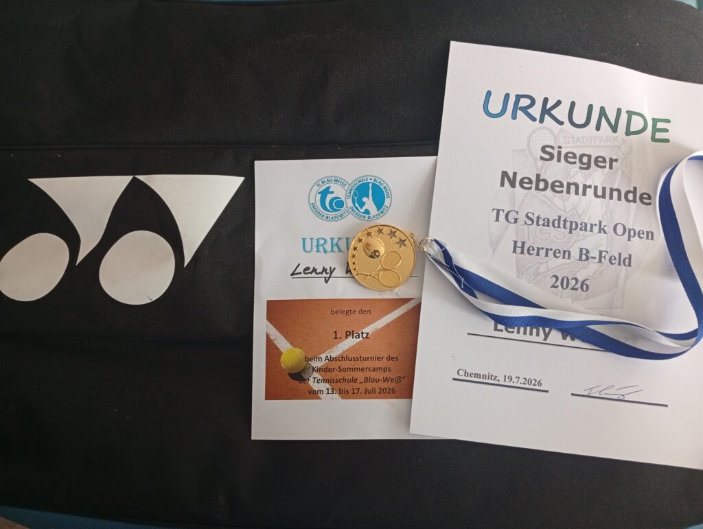 tennis urkunde